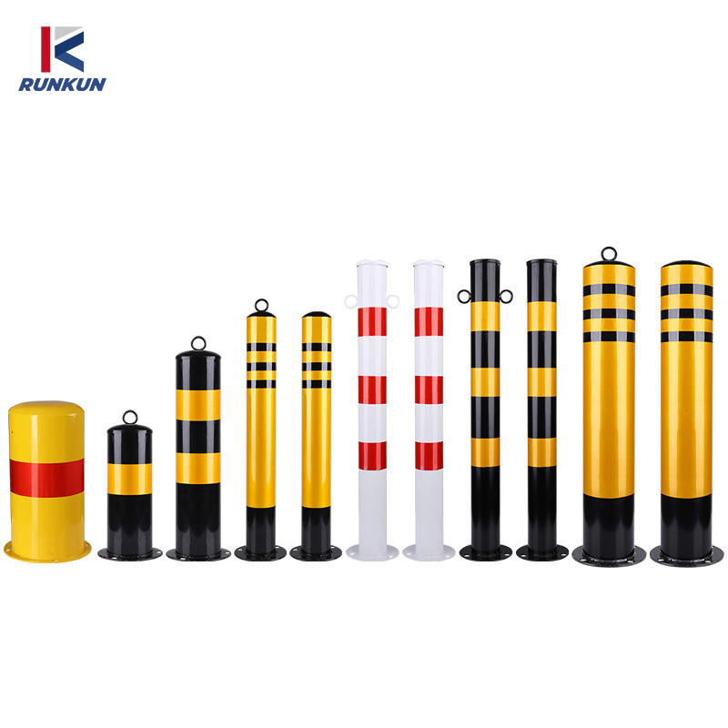 Customized Reflective Fixed Road Safety Bollard 300mm 430mm 500mm 600mm 750mm Stainless Steel Traffic Safety Warning Post