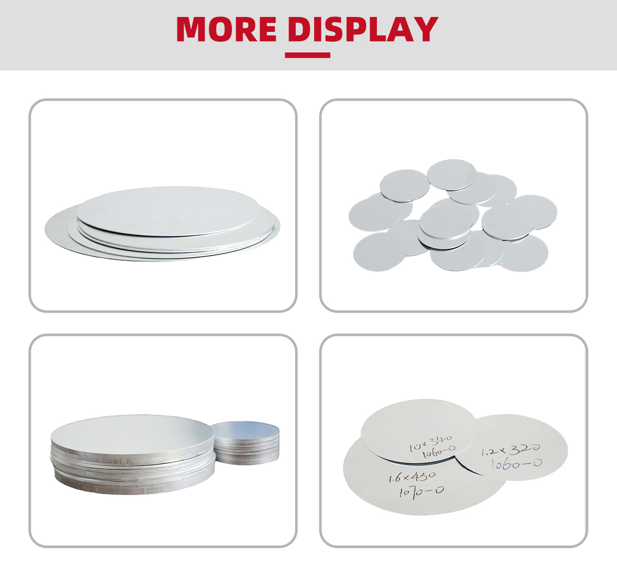 Aluminum disc display