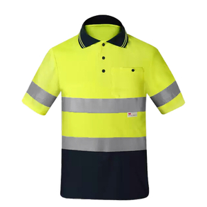 Custom Logo High Visibility Safety Short Sleeve Work Polo Shirts