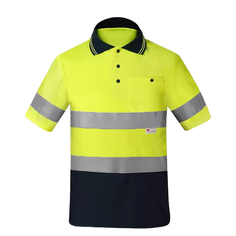 Custom Logo High Visibility Safety Short Sleeve Work Polo Shirts