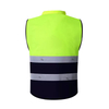 Customizable High-Viz Zippered Safety Vest with 3M Reflective Tapes