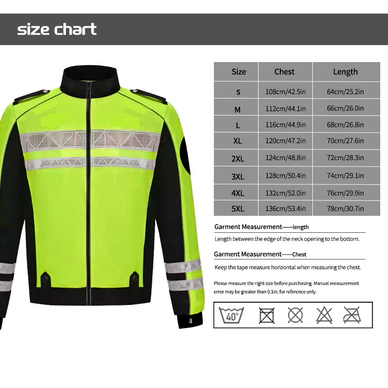 Long Sleeve Safety Reflective Jacket with Reflective Strips