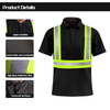 High Vis Safety Workwear Reflective Safety Polo Shirt with Neck