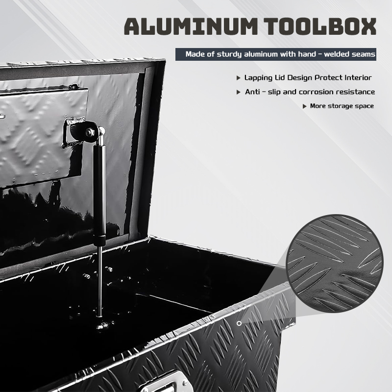 Weather Resistant Truck Bed Aluminum Tool Box with Lock