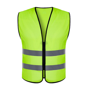 Breathable Mesh Fabric Safety Jacket Vest with Reflective Strips