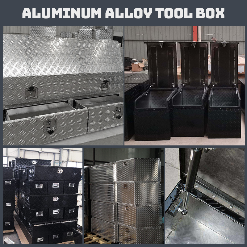 Hot Sell Trailer Saddle Aluminum Toolbox with Side Doors