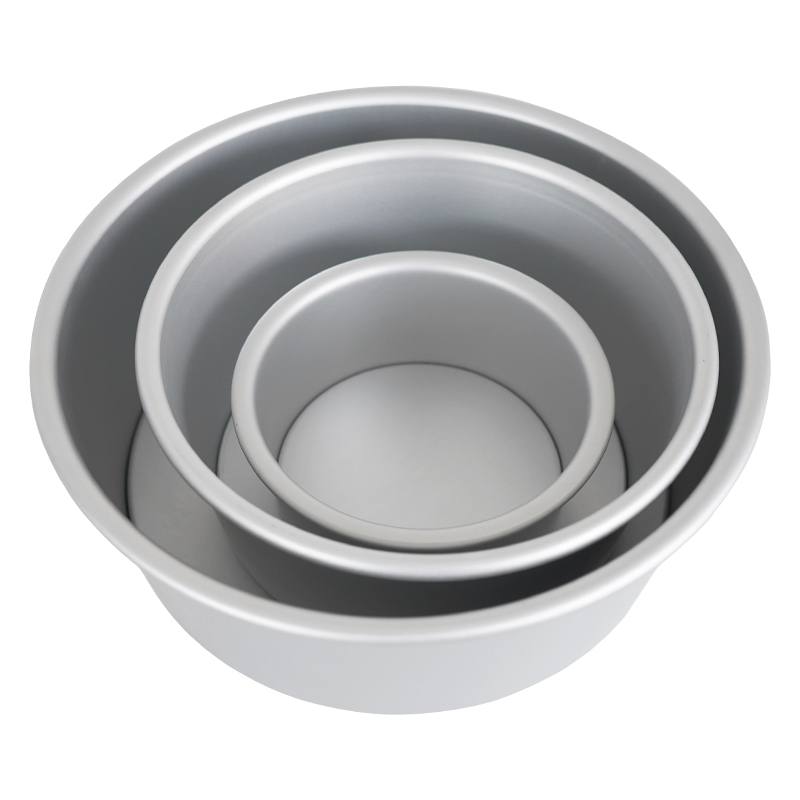 Round Baking Mold Aluminum Cake Pan Mold with Removable Bottom