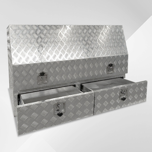 Wholesale Waterproof Aluminum Toolbox Transport Box with 2 Drawers