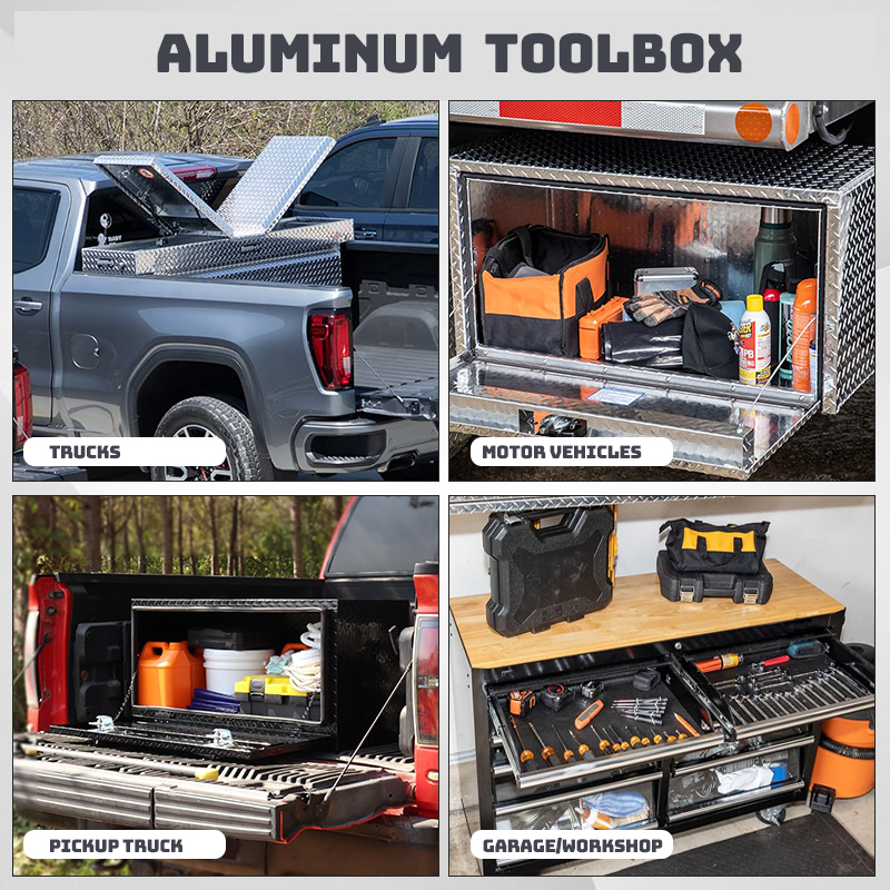 Smooth Surface Aluminum Toolbox Truck Accessories for Tools