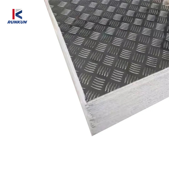 5052 Five Bar Aluminum Embossed Checked Sheet Plate 