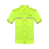 High Viz Patrol Shirt Safety Short Sleeve with Reflective Strip