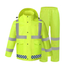 High Visibility Raincoat Suit Safety Clothing with Multiple Pockets