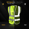 High Visibility Zippered Safety Reflective Vest with Reflective Tape