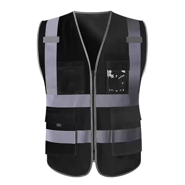 High Vis Safety Jacket Vest Construction Security Vest with Pockets