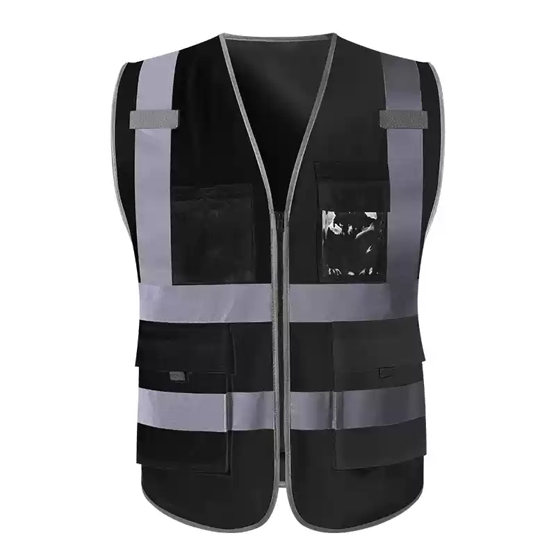 High Vis Safety Jacket Vest Construction Security Vest with Pockets