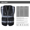 High Vis Safety Jacket Vest Construction Security Vest with Pockets