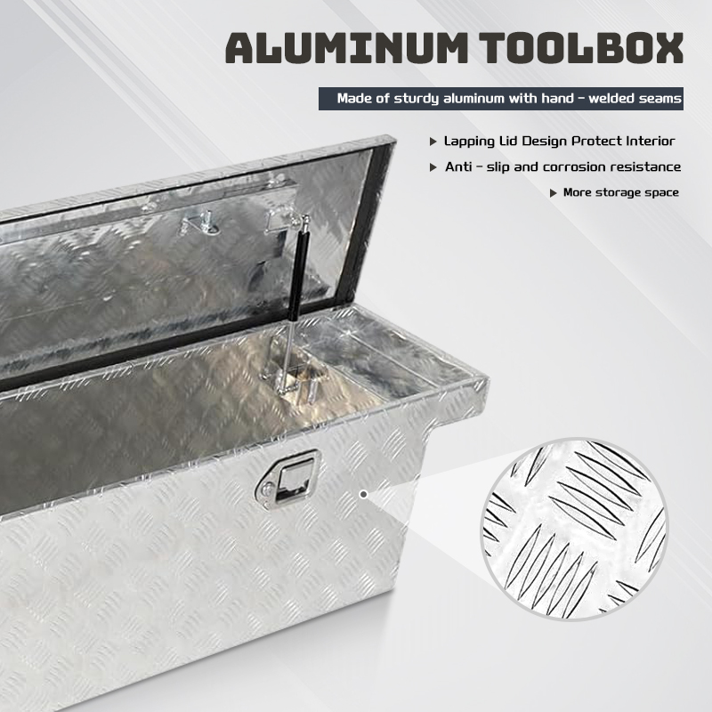 Versatile Durable Trailer Aluminum Tool Box with Lock