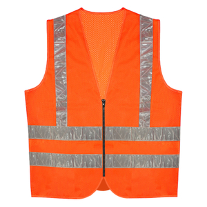 High Visibility Breathable Mesh Fabric Sleeveless Safety Vest