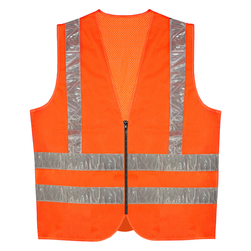 High Visibility Breathable Mesh Fabric Sleeveless Safety Vest