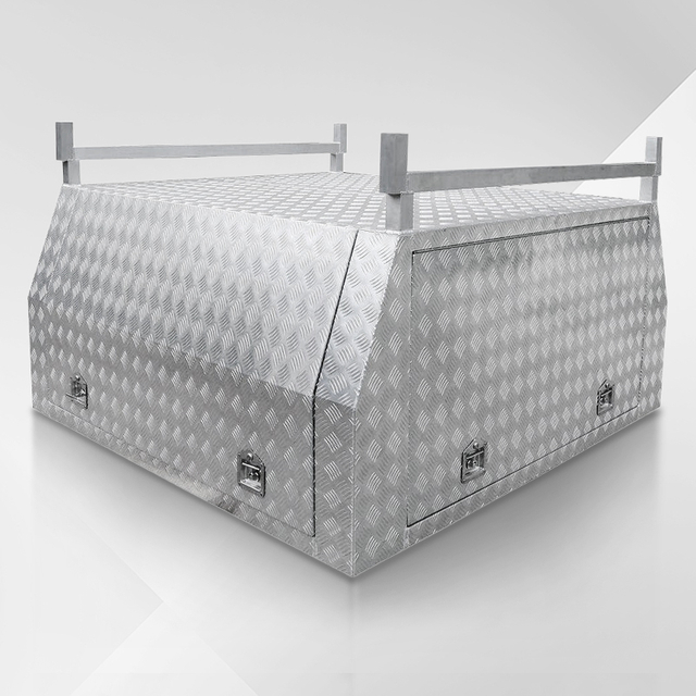 Customized Checkered Plate Aluminum Tool Chest Toolbox for Pickup