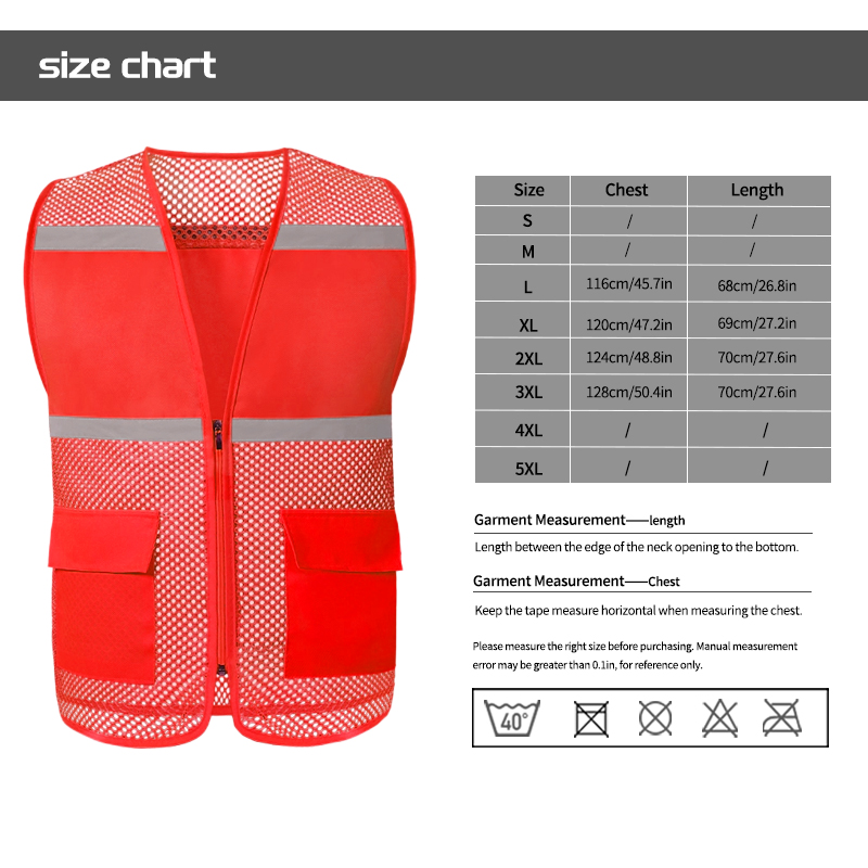 Breathable Two Pocket High Visibility Reflective Safety Clothing