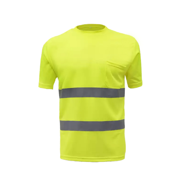 High Visibility Round Neck Safety T Shirt with Reflective Tapes