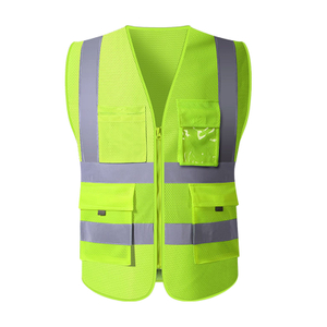 Breathable Safety Clothing Security Reflective Vest with Pockets