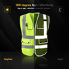 Custom Sleeveless High Visibility Safety Vest with Zipper Closure