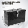 Waterproof Aluminum Toolbox Saddle Tool Box Pickup Tool Organizer