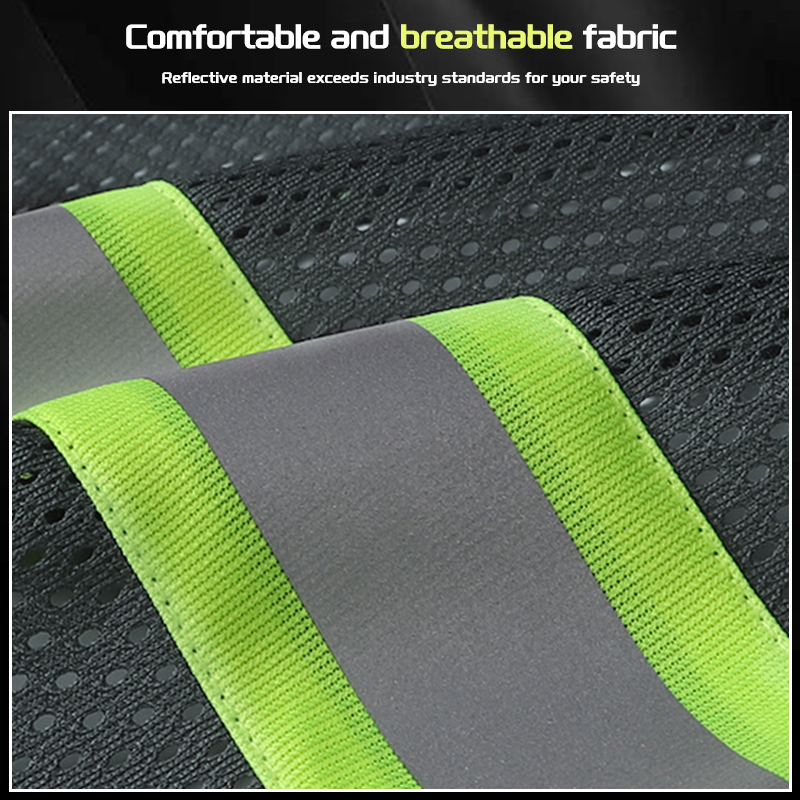 Customized Breathable Mesh Reflector Vest Hi Vis Safety Vest for Men