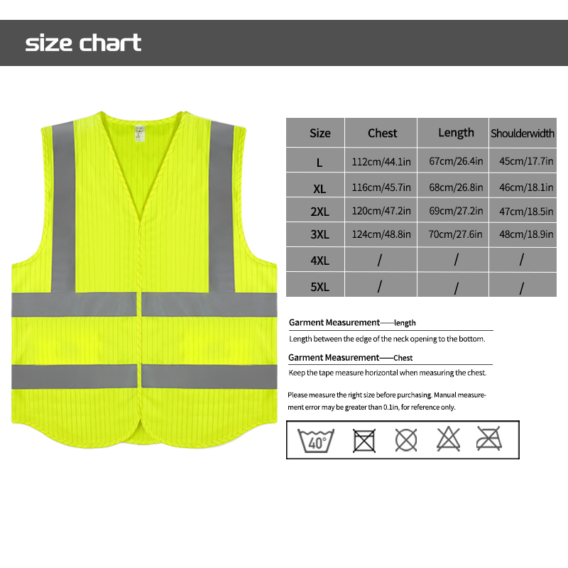 Polyester High Visibility Apparel Reflective Safety Vest for Adults