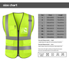 Fluorescent Green High Visibility Safety Vest with Multiple Pockets