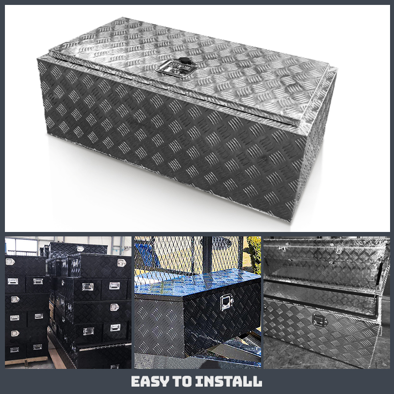 Customized Checkered Plate Aluminum Toolbox for Truck and Pickup