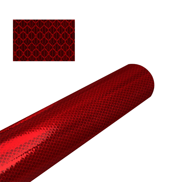 Fluorescent red reflective film