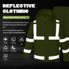 High Visibility Raincoat Suit Safety Clothing with Multiple Pockets