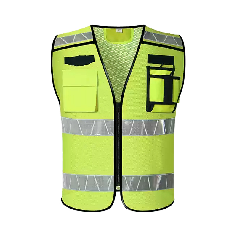 Breathable Hot Pressed Lattice Traffic Vest Reflective Safety Vest