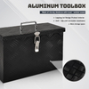 Waterproof Aluminum Toolbox Saddle Tool Box Pickup Tool Organizer