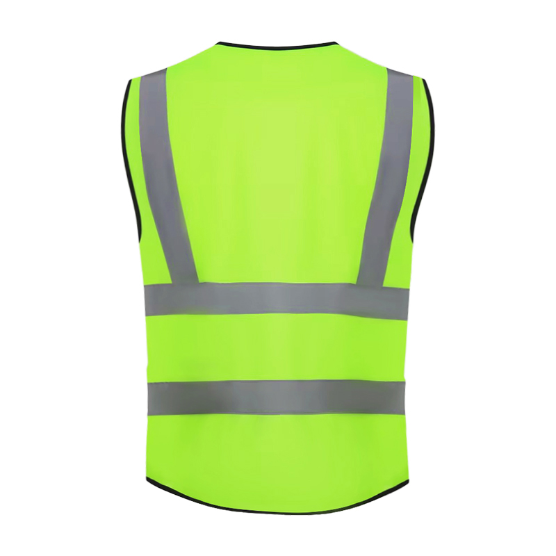 Breathable Fluorescent High Vis Safety Reflective Vest with Zipper