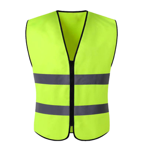 Custom Logo Zipper Type Reflective Safety Jacket Vest for Cycling