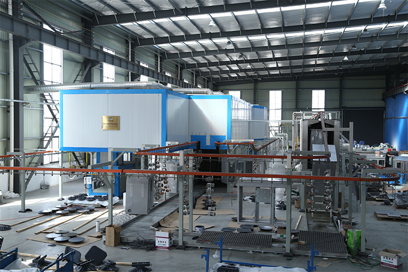 Ultrasonic cleaning line