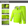 Custom Logo Rainproof Rain Suit Safety Reflective Raincoat