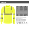 Polyester Reflective Apparel Safety Long Sleeve T Shirts for Men