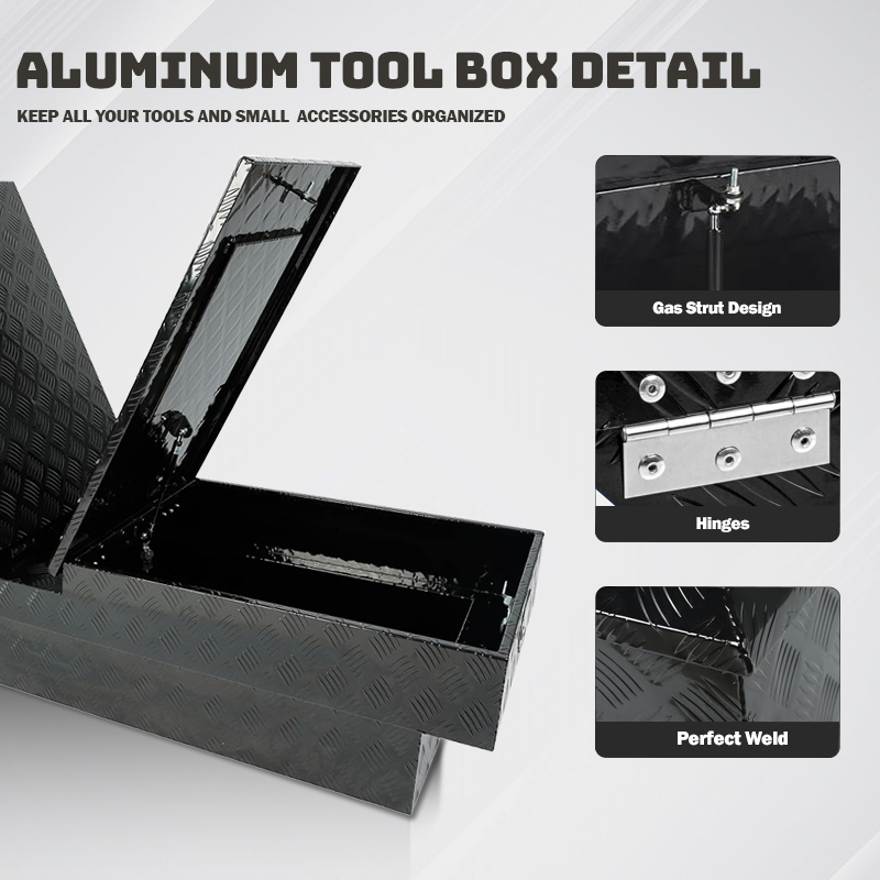 Customized Top Opening Aluminum Tool Box for Trailer