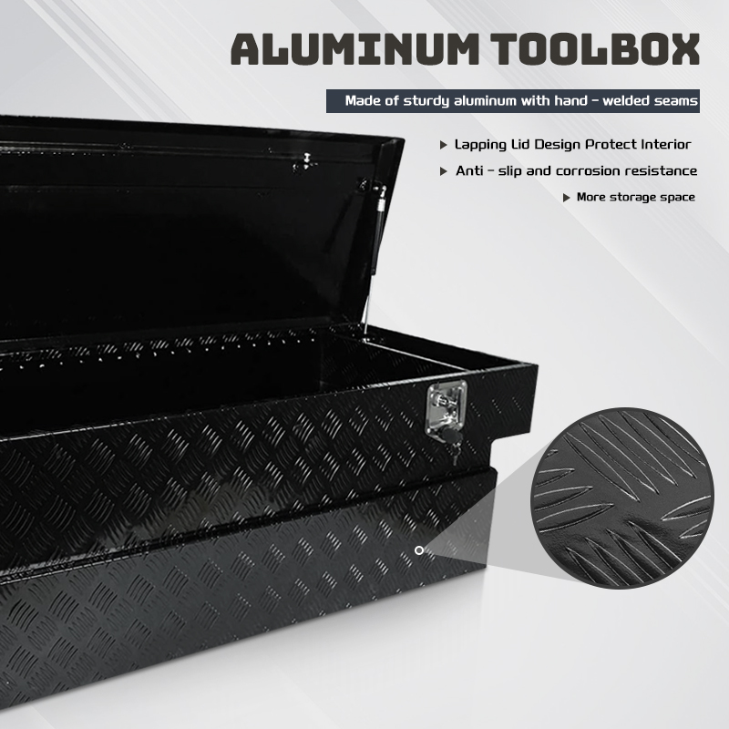 Customized Trailer Underbody Aluminum Storage Tool Box with Lock Lid