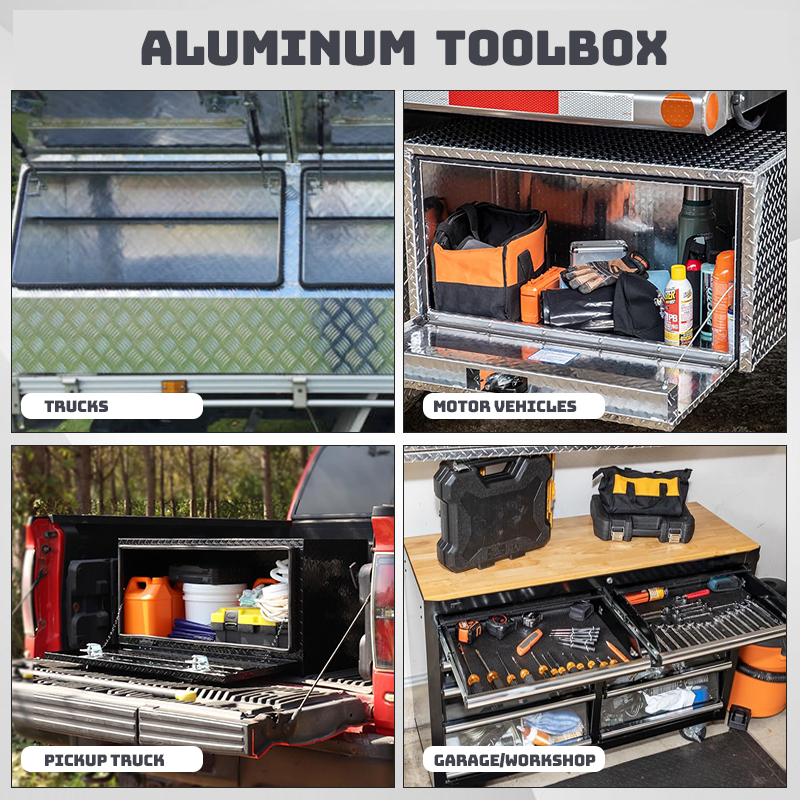 Heavy Duty Super Wide Capacity Aluminum Toolbox with 2 Doors