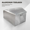 Silver Checkered Plate Aluminum Tool Box Tool Storage Case for Truck