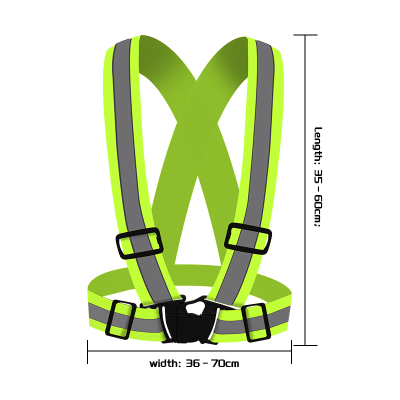 High Visibility Warning Reflective Belt Elastic Safety Cycling Vest