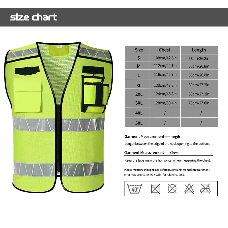 Breathable Hot Pressed Lattice Traffic Vest Reflective Safety Vest