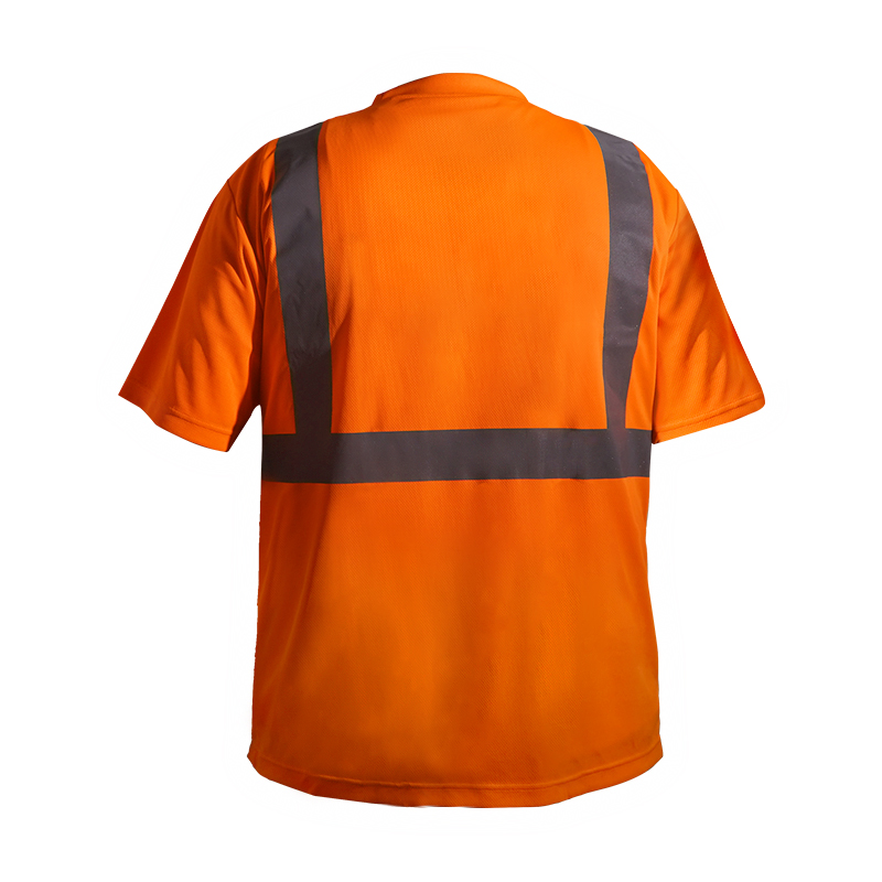 Breathable High Viz Reflective Safety T-shirt with Reflective Strips