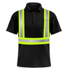 High Vis Safety Workwear Reflective Safety Polo Shirt with Neck